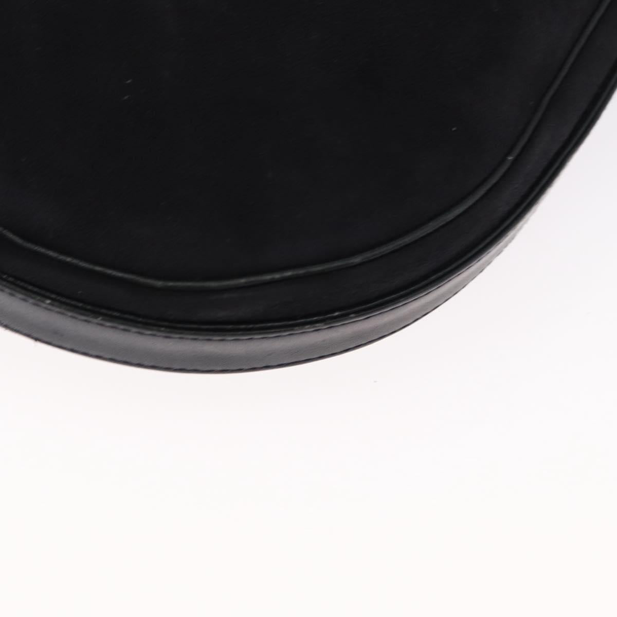 Christian Dior Shoulder Bag Suede Black Gold Auth 157242