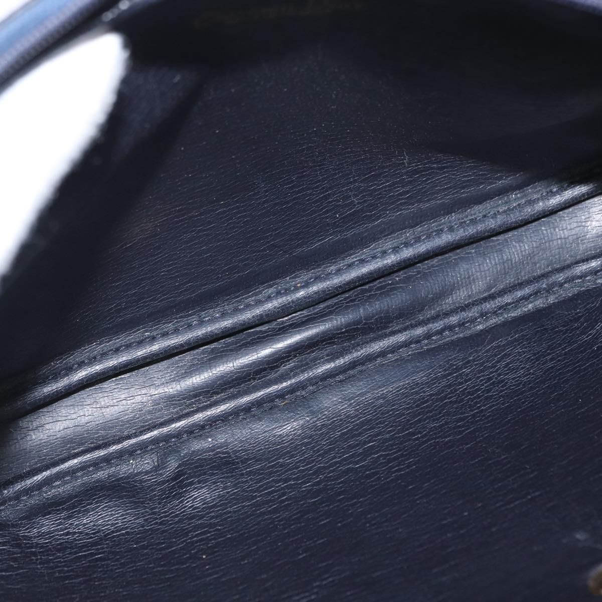 Christian Dior Shoulder Bag Suede Black Gold Auth 157242