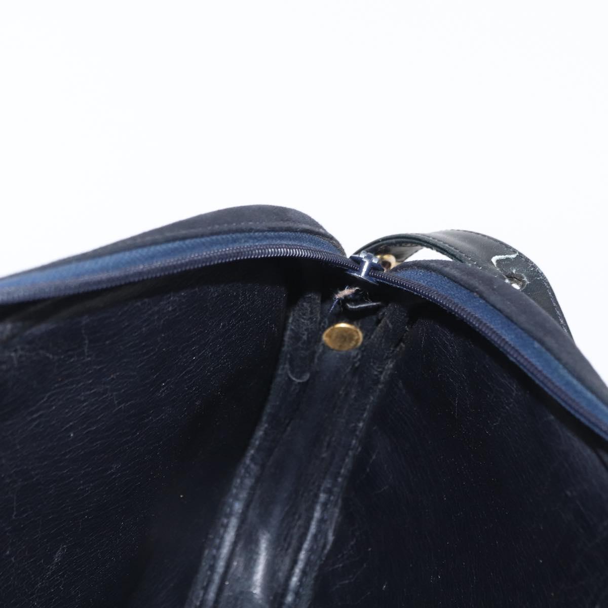 Christian Dior Shoulder Bag Suede Black Gold Auth 157242