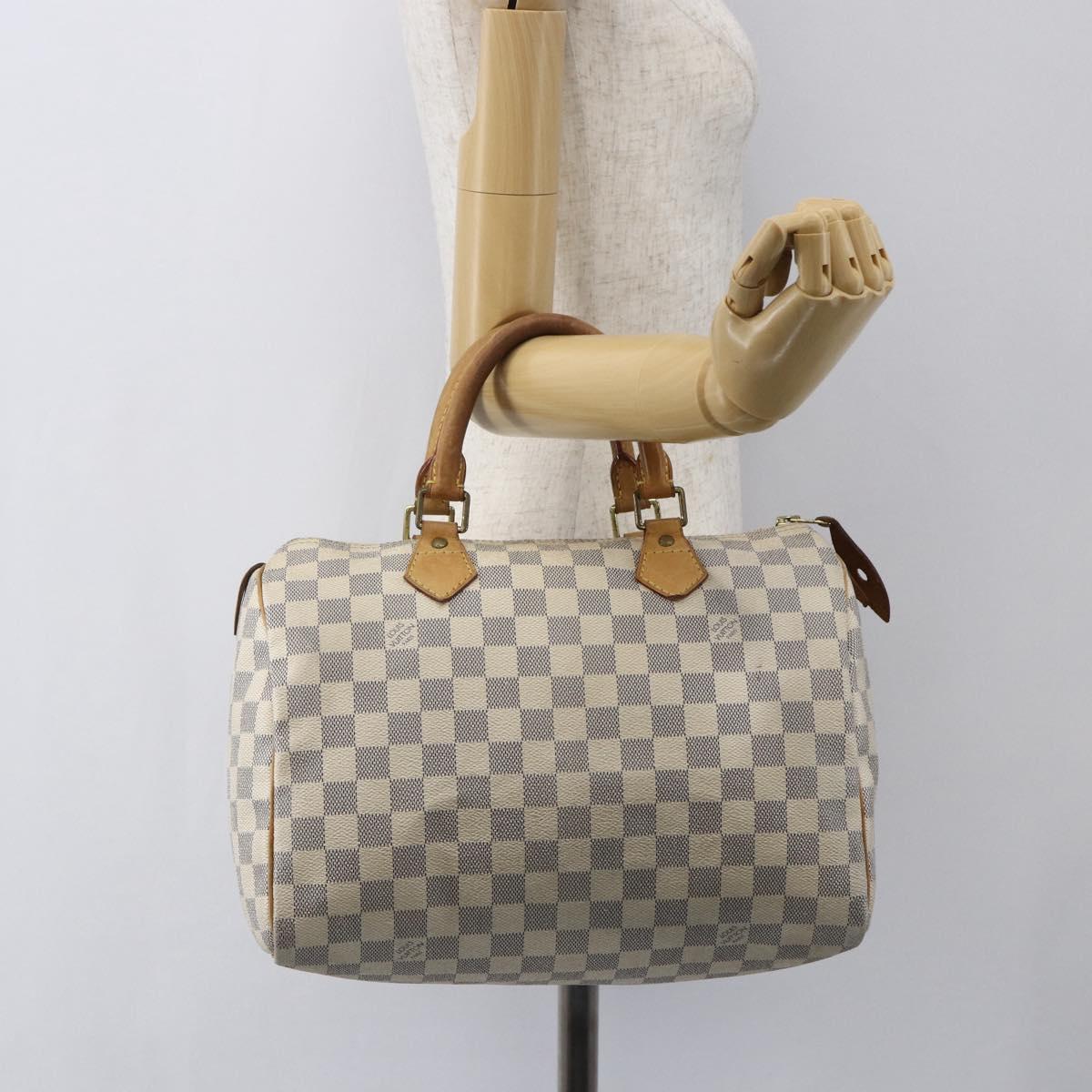 LOUIS VUITTON Damier Azur Speedy 30 Hand Bag N41533 LV Auth 157243