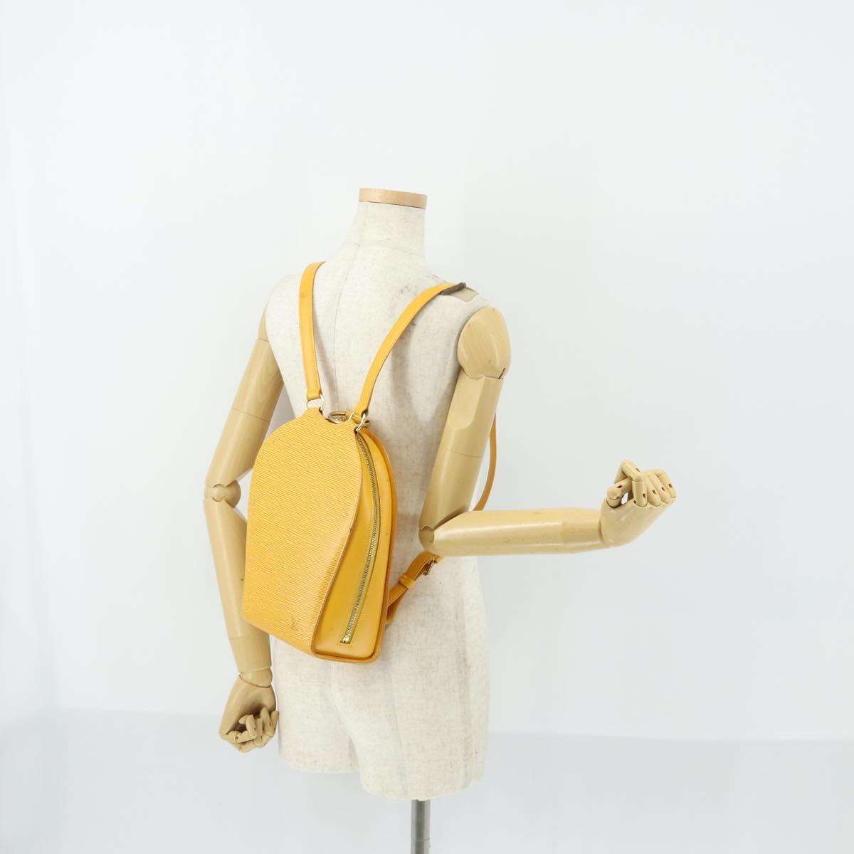 LOUIS VUITTON Epi Mabillon Backpack Yellow M52239 LV Auth 157244