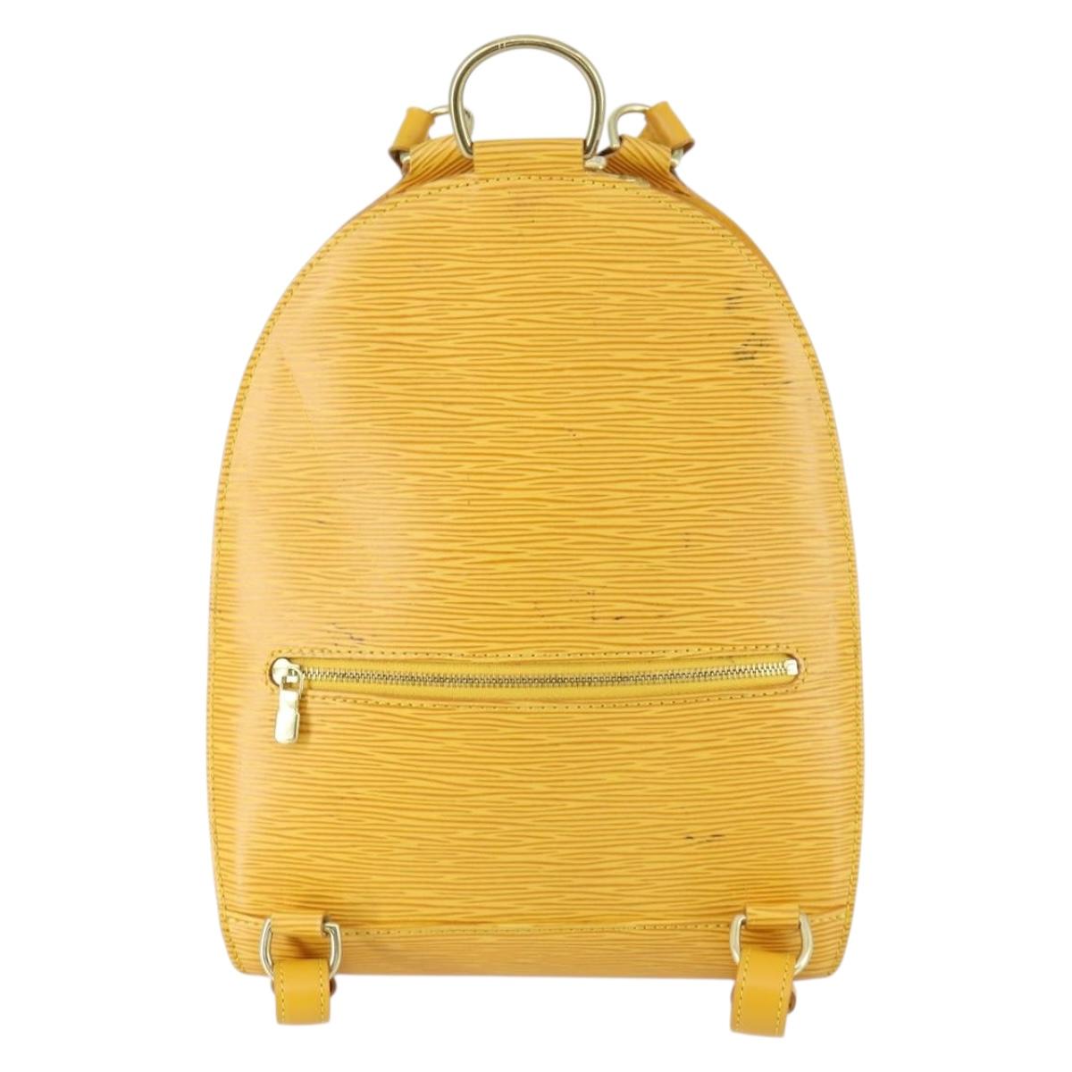 LOUIS VUITTON Epi Mabillon Backpack Yellow M52239 LV Auth 157244
