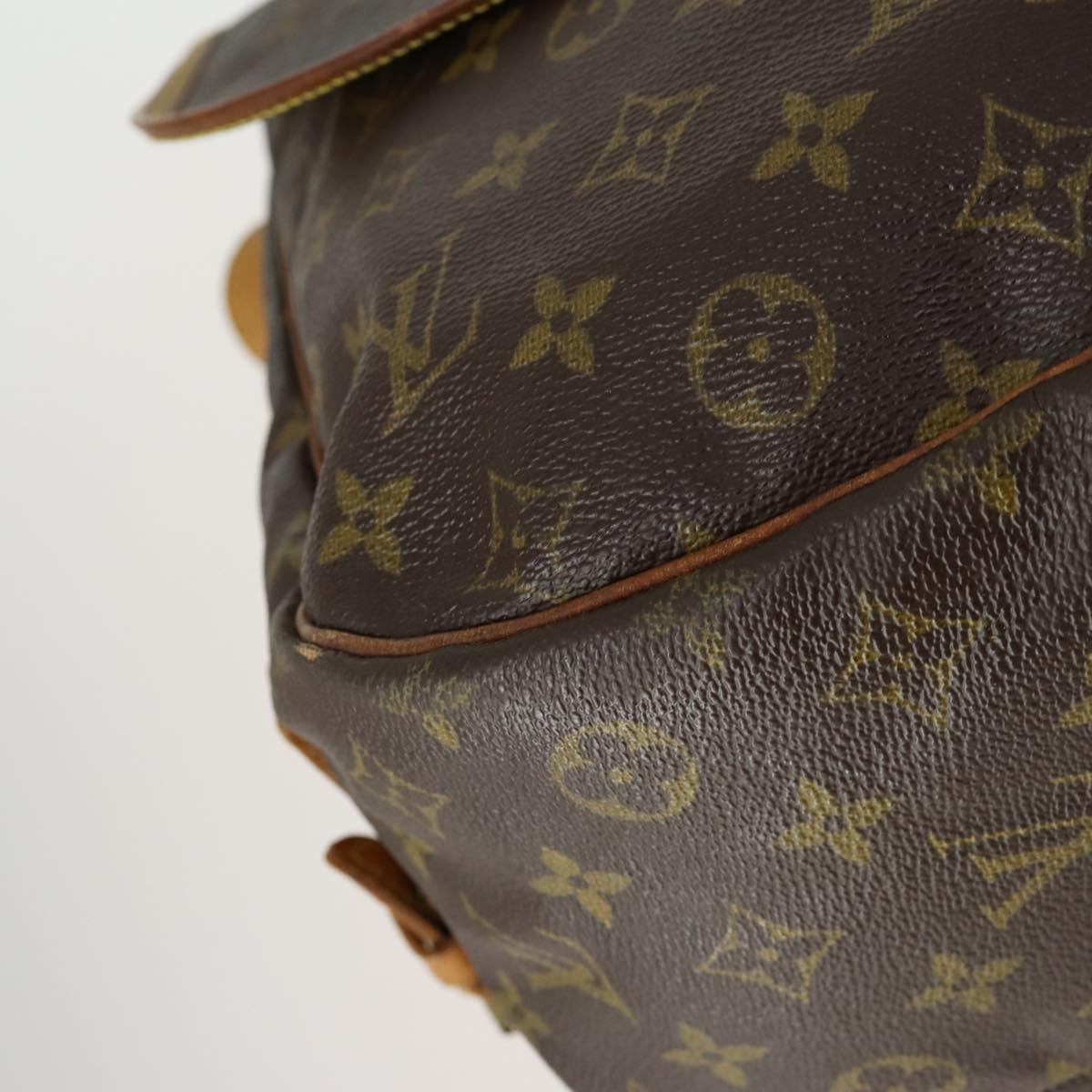 LOUIS VUITTON Monogram Saumur 35 Shoulder Bag M42254 LV Auth 157246