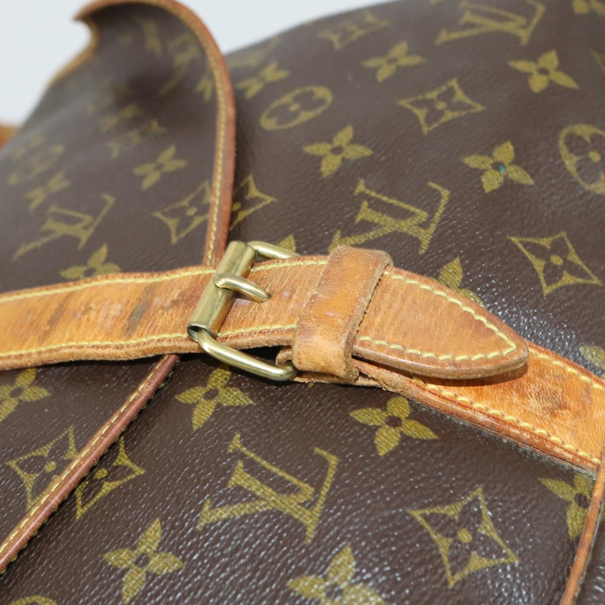 LOUIS VUITTON Monogram Saumur 35 Shoulder Bag M42254 LV Auth 157246