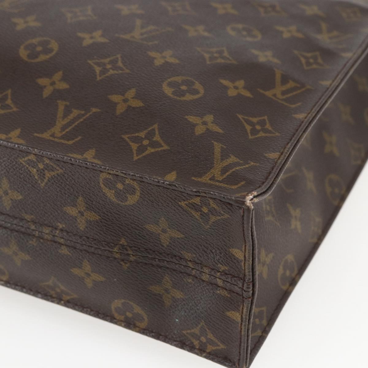 LOUIS VUITTON Monogram Sac Plat Hand Bag M51140 LV Auth 157247