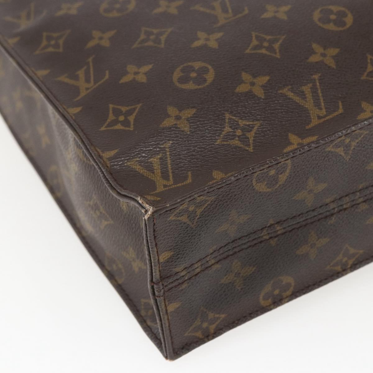 LOUIS VUITTON Monogram Sac Plat Hand Bag M51140 LV Auth 157247