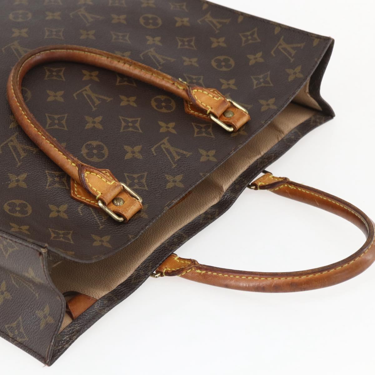 LOUIS VUITTON Monogram Sac Plat Hand Bag M51140 LV Auth 157247