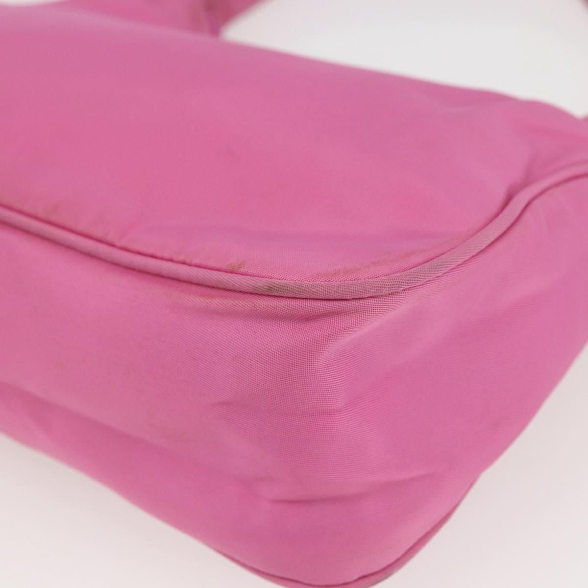 PRADA Hand Pouch Nylon Pink Auth 157250