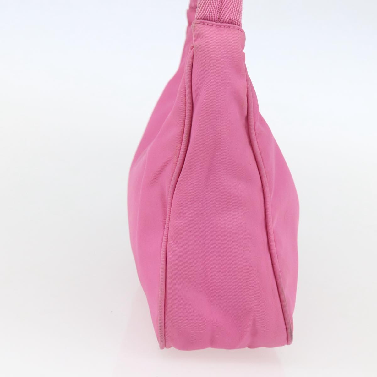 PRADA Hand Pouch Nylon Pink Auth 157250