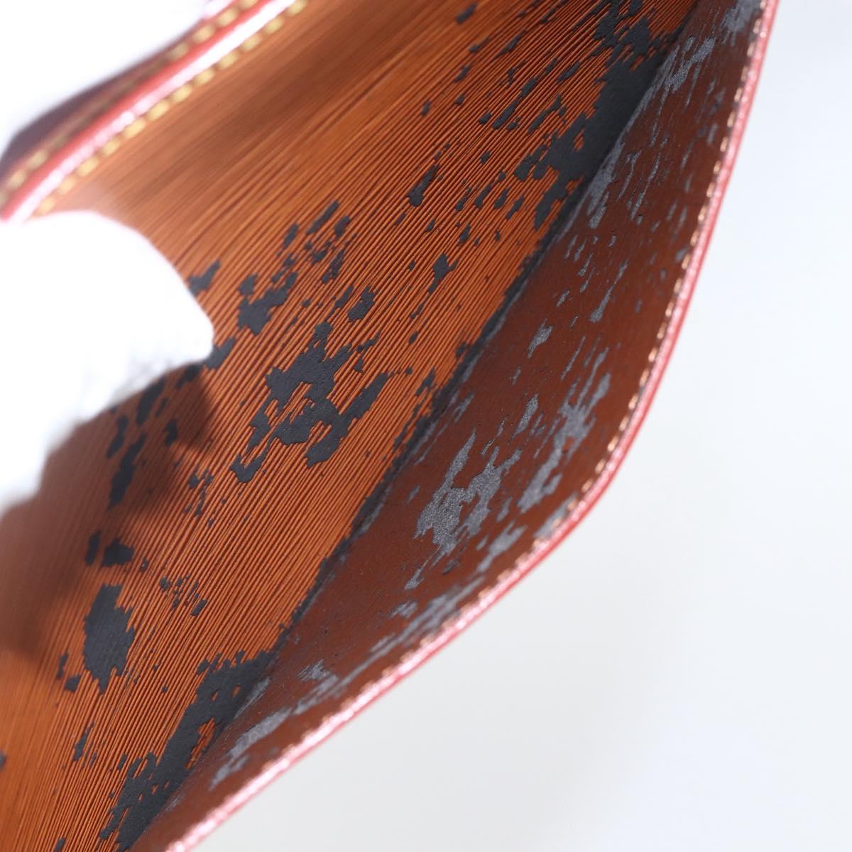 LOUIS VUITTON Epi Pochette Homme Bag Brown Zipangu Gold M52528 LV Auth 157254