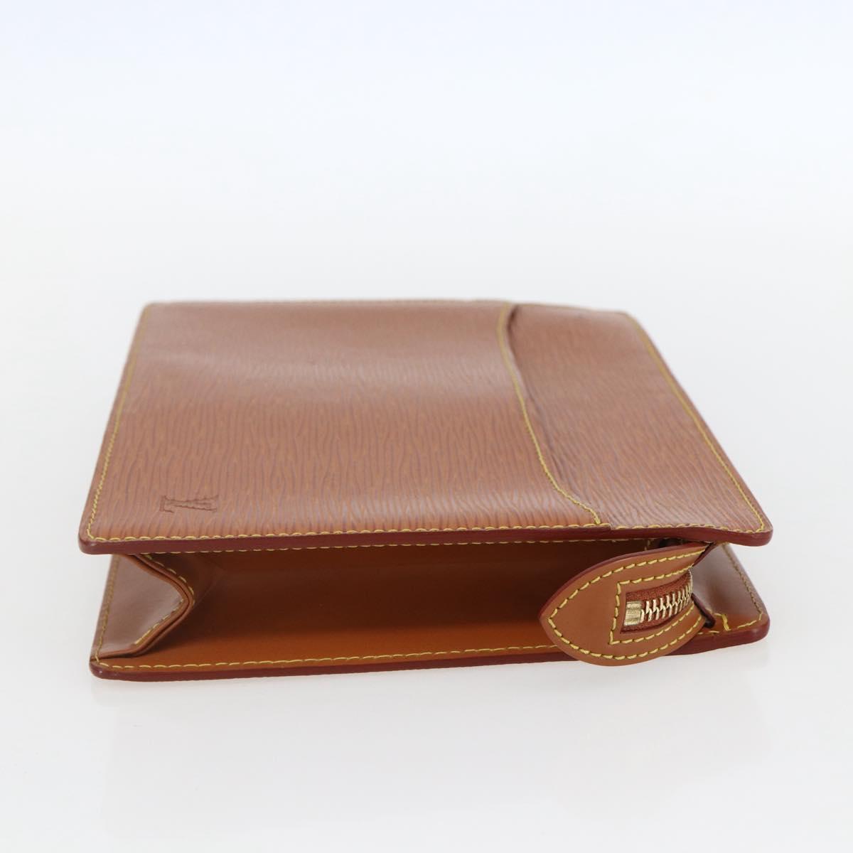 LOUIS VUITTON Epi Pochette Homme Bag Brown Zipangu Gold M52528 LV Auth 157254