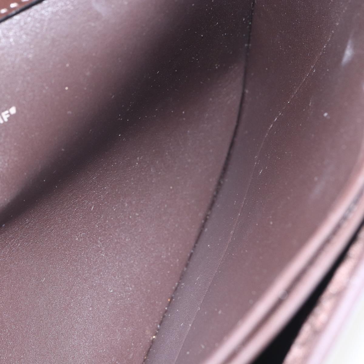 Christian Dior Trotter Canvas Shoulder Bag Brown Gold Auth 157265V