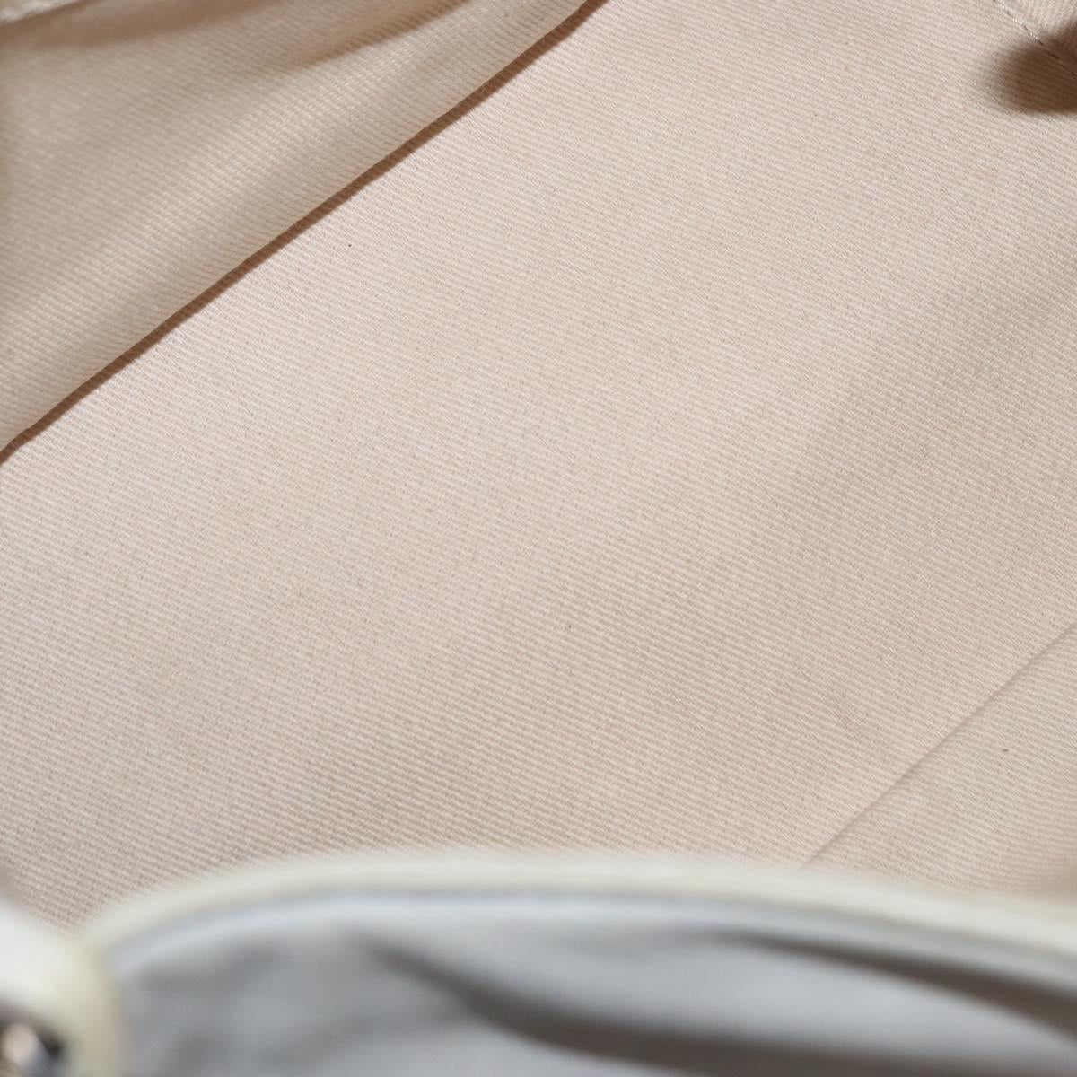 CHANEL COCO Mark Chain Shoulder Bag Leather Gray Silver CC Auth 157276