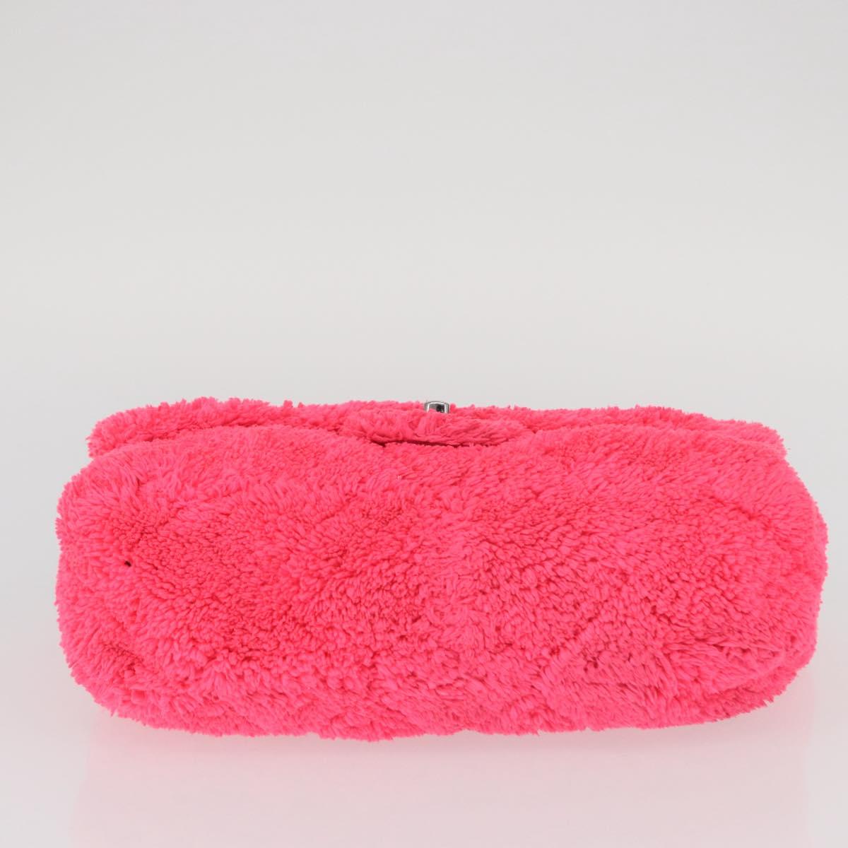 CHANEL Matelasse 25 Chain Shoulder Bag pile Pink Silver CC Auth 157280SM