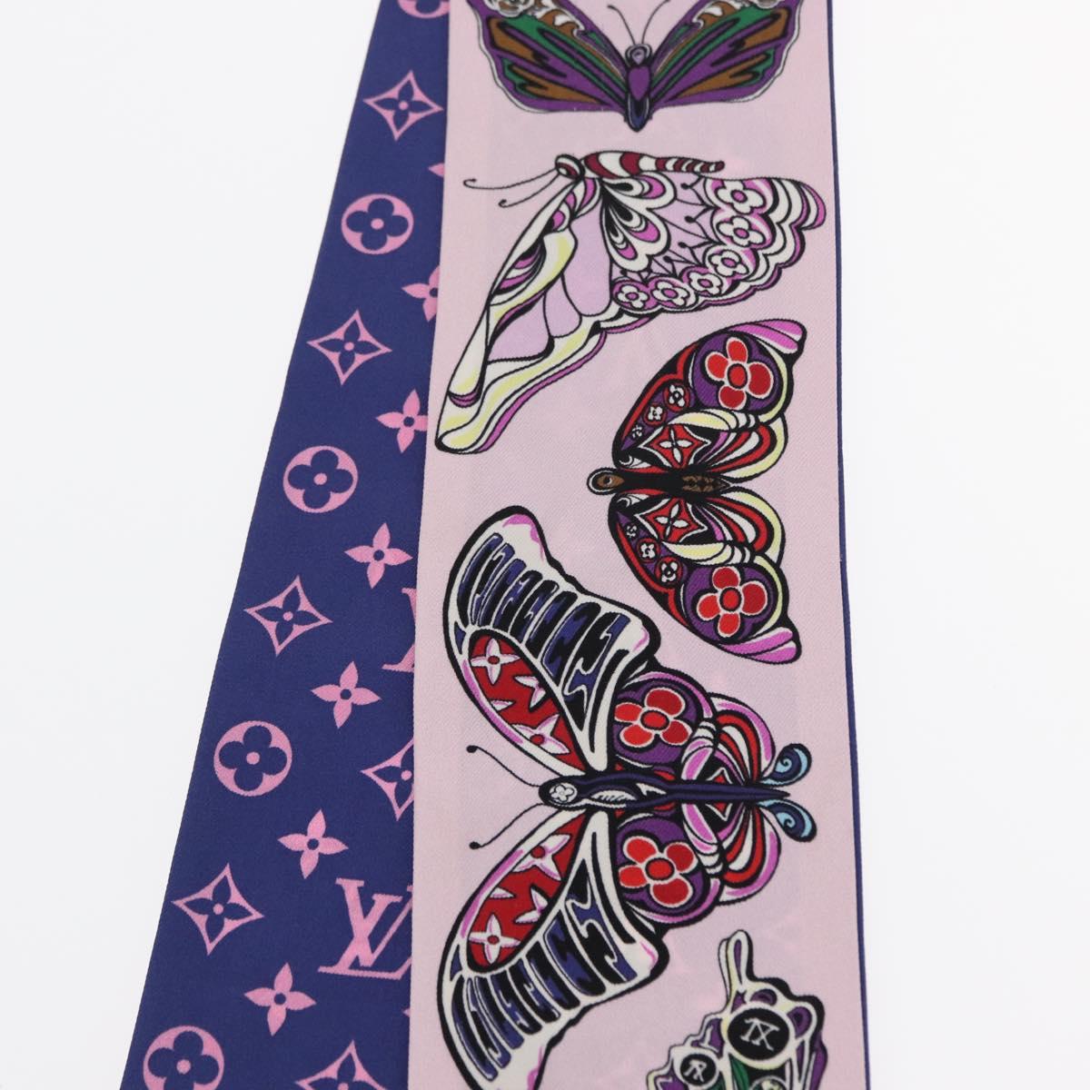 LOUIS VUITTON Bando World of Love Scarf Silk Pink M71489 LV Auth 157290