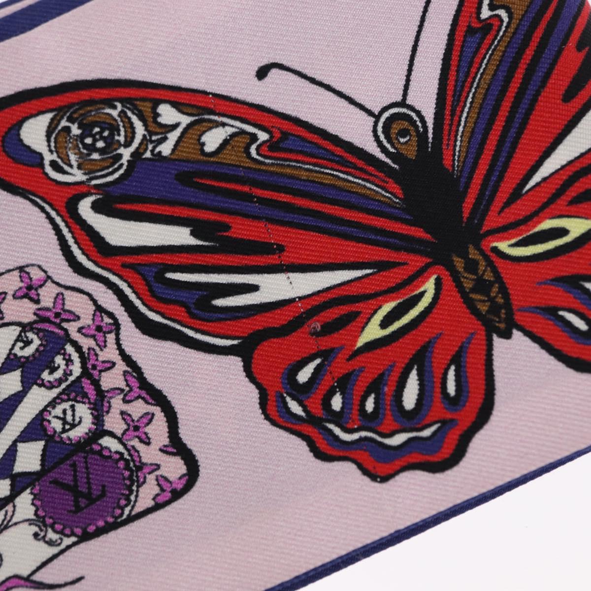 LOUIS VUITTON Bando World of Love Scarf Silk Pink M71489 LV Auth 157290