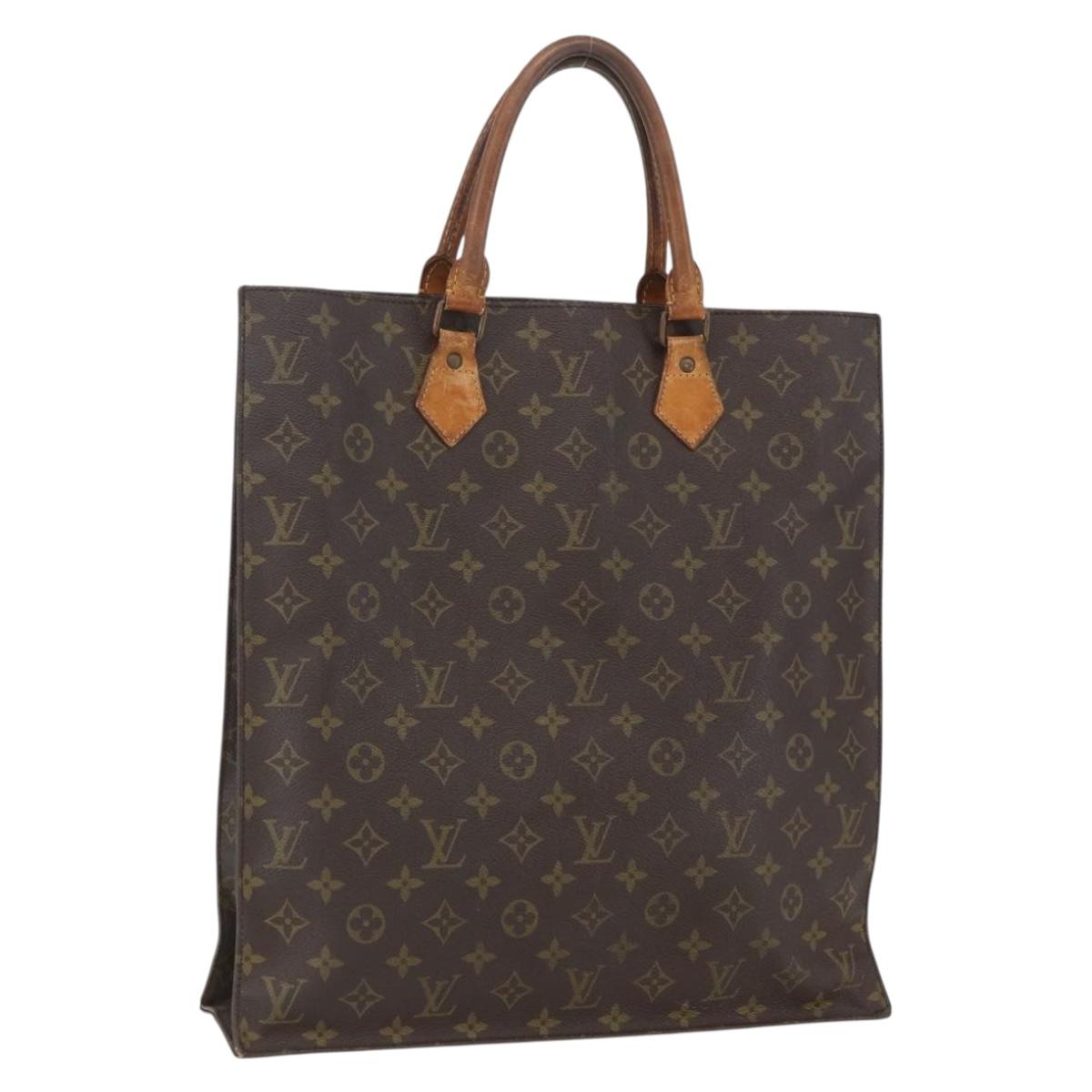 LOUIS VUITTON Monogram Sac Plat Hand Bag M51140 LV Auth 157300