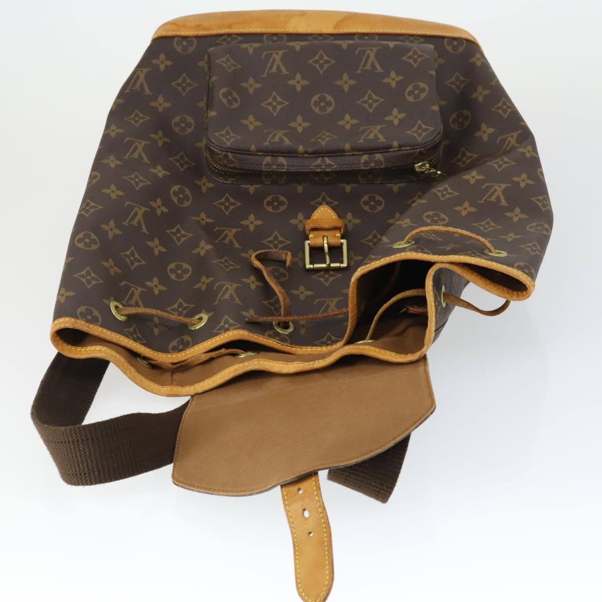 LOUIS VUITTON Monogram Montsouris GM Backpack M51135 LV Auth 157301