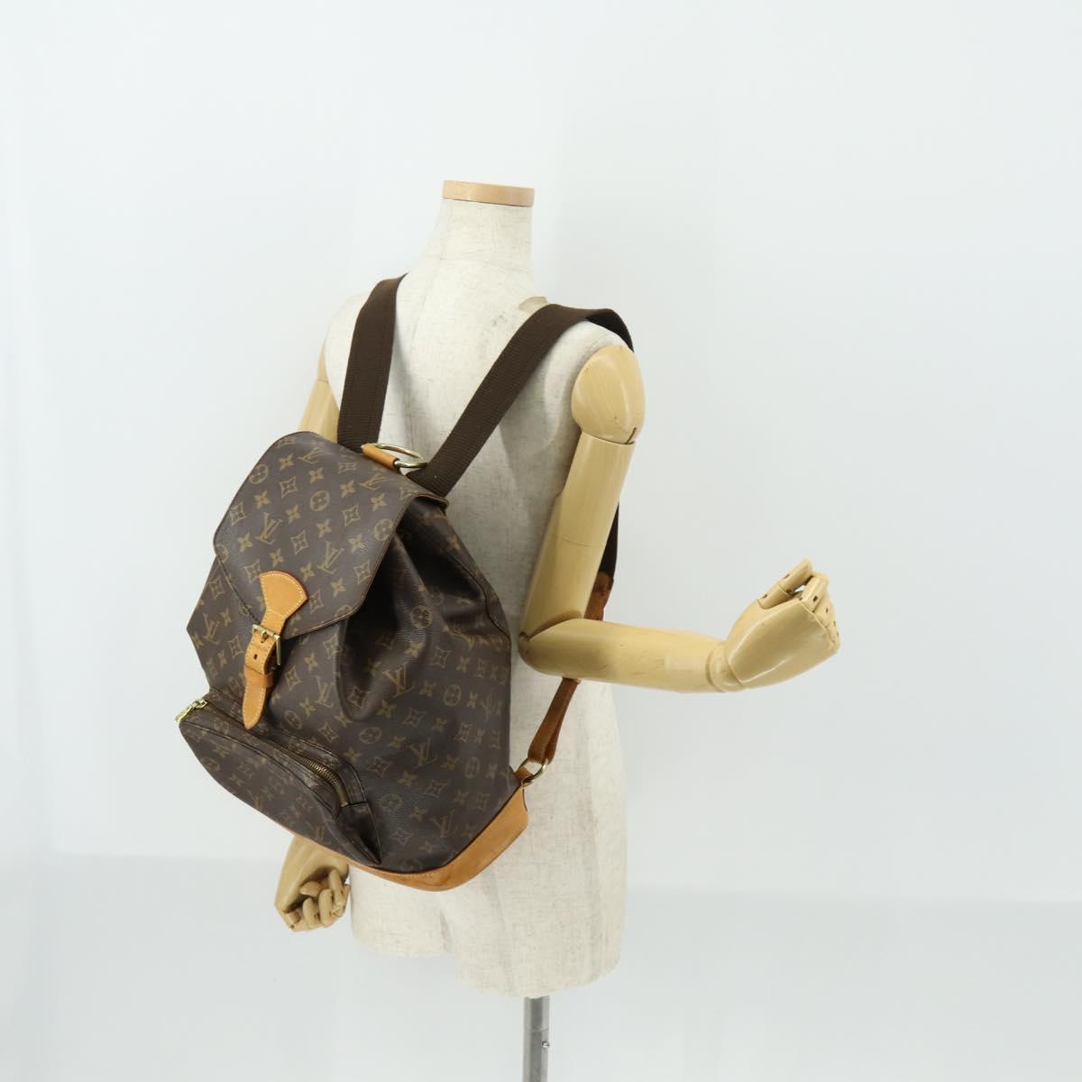 LOUIS VUITTON Monogram Montsouris GM Backpack M51135 LV Auth 157301
