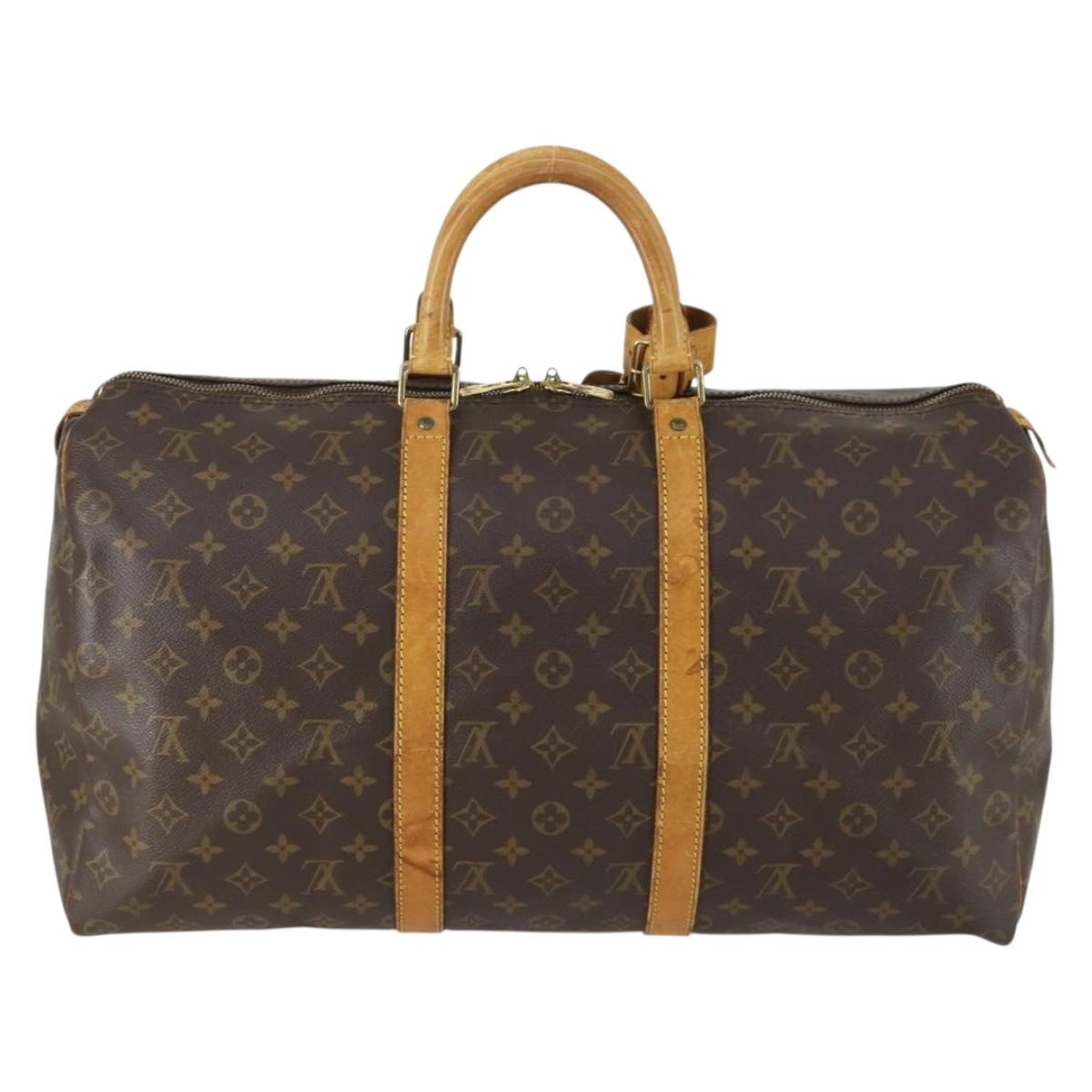LOUIS VUITTON Monogram Keepall 50 Boston Bag M41426 LV Auth 157303