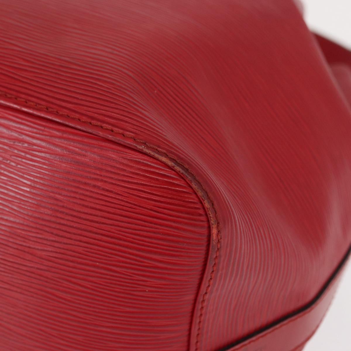 LOUIS VUITTON Epi Petit Noe Shoulder Bag Red M44107 LV Auth 157304