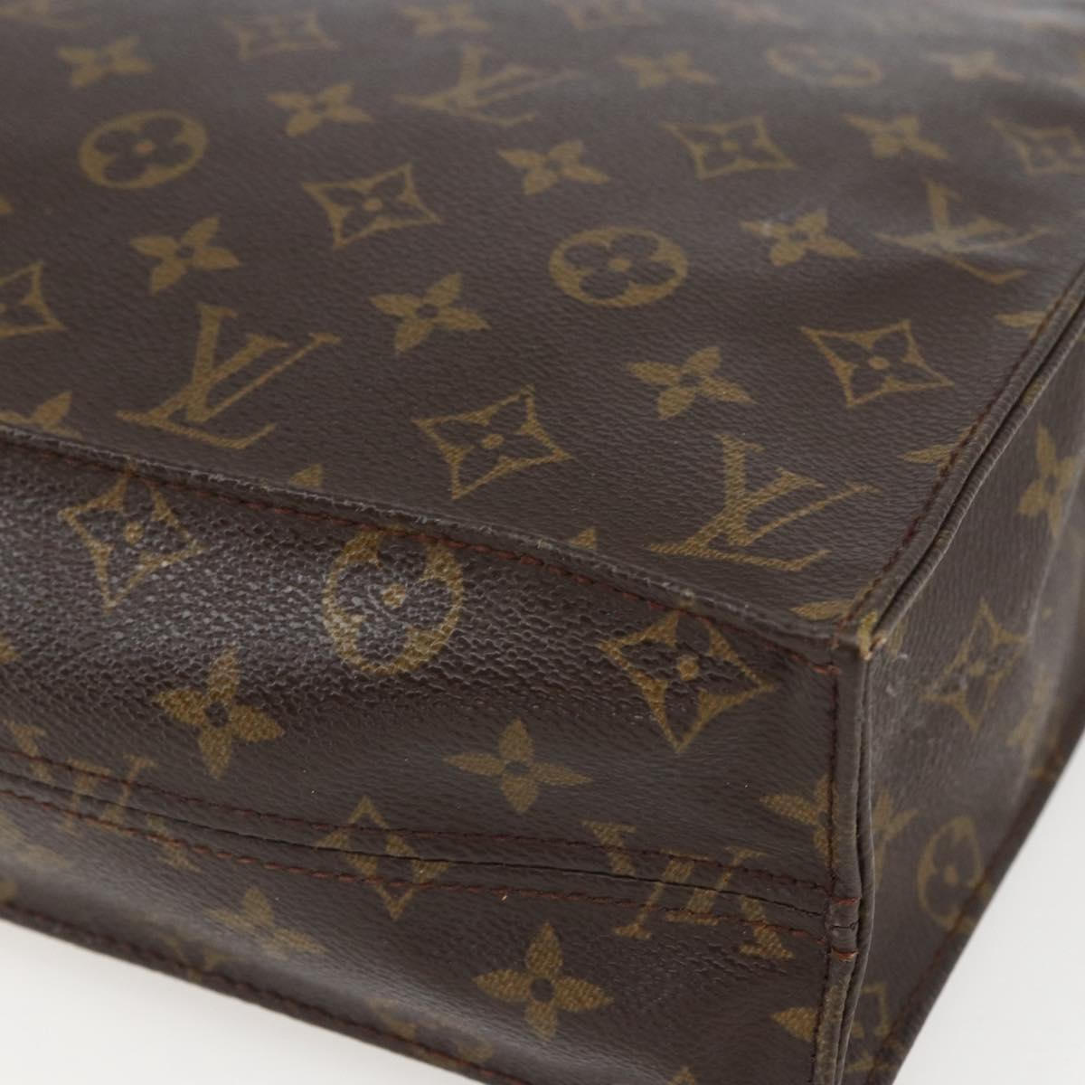 LOUIS VUITTON Monogram Sac Plat Hand Bag M51140 LV Auth 157306