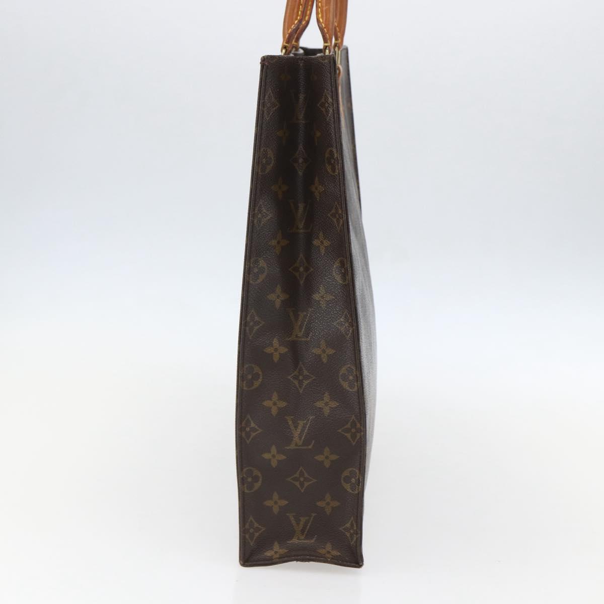 LOUIS VUITTON Monogram Sac Plat Hand Bag M51140 LV Auth 157306