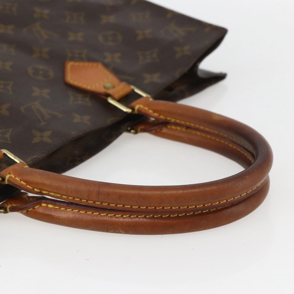 LOUIS VUITTON Monogram Sac Plat Hand Bag M51140 LV Auth 157306