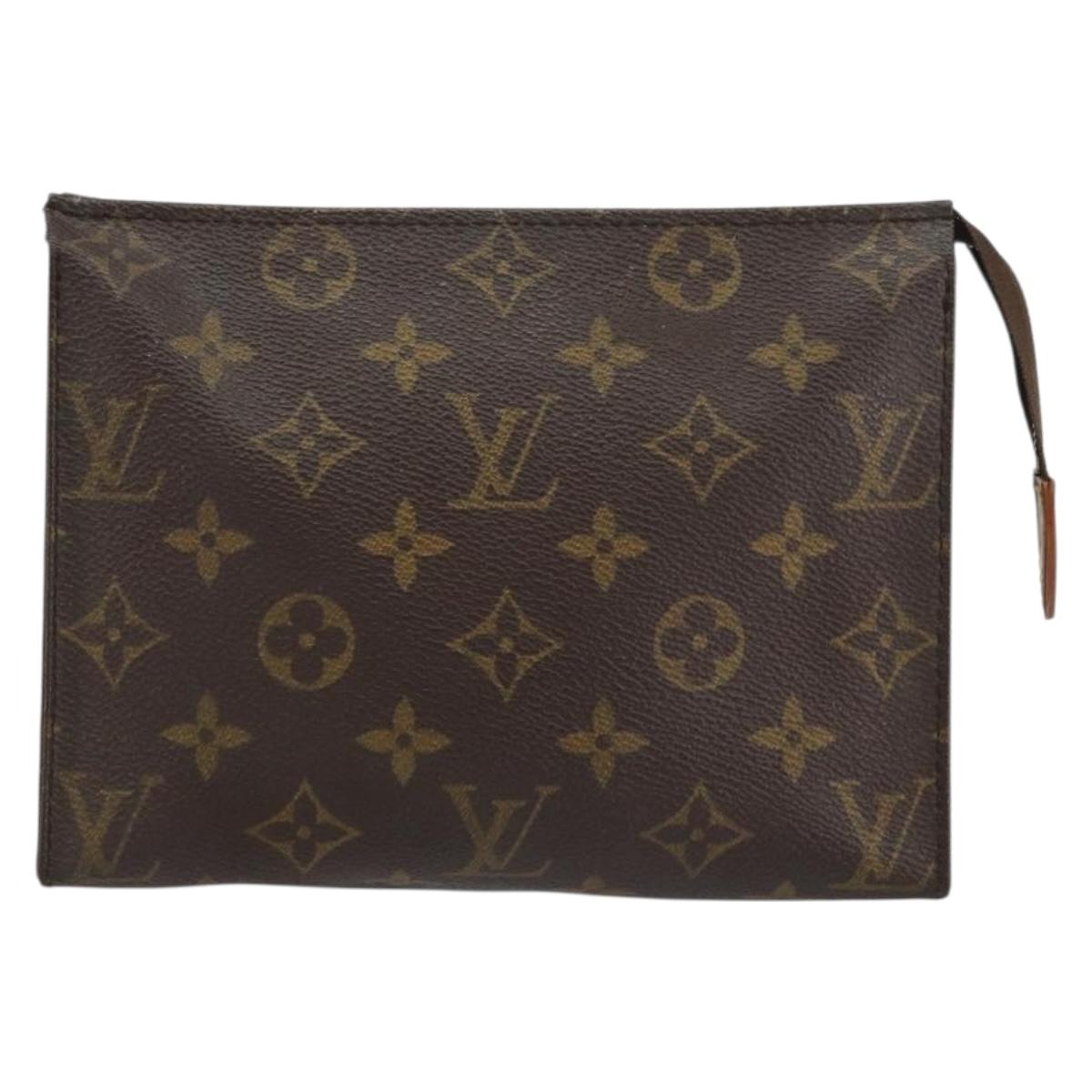 LOUIS VUITTON Monogram Poche Toilette 19 Pouch M47544 LV Auth 157324