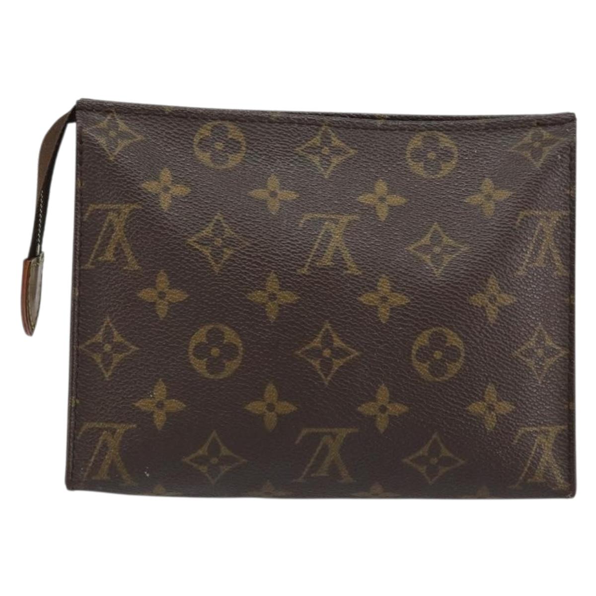 LOUIS VUITTON Monogram Poche Toilette 19 Pouch M47544 LV Auth 157324