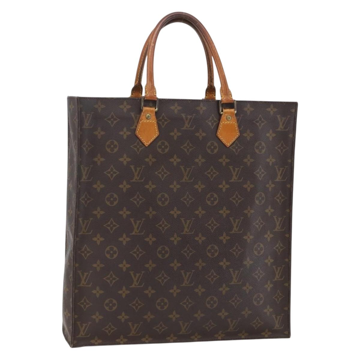 LOUIS VUITTON Monogram Sac Plat Hand Bag M51140 LV Auth 157326