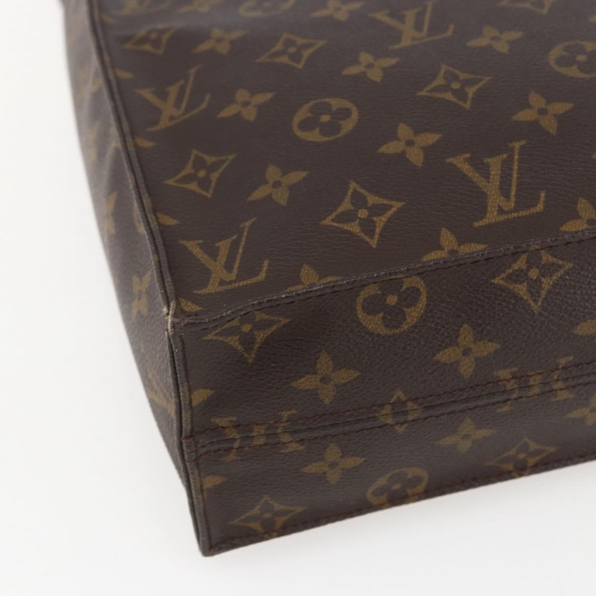 LOUIS VUITTON Monogram Sac Plat Hand Bag M51140 LV Auth 157326