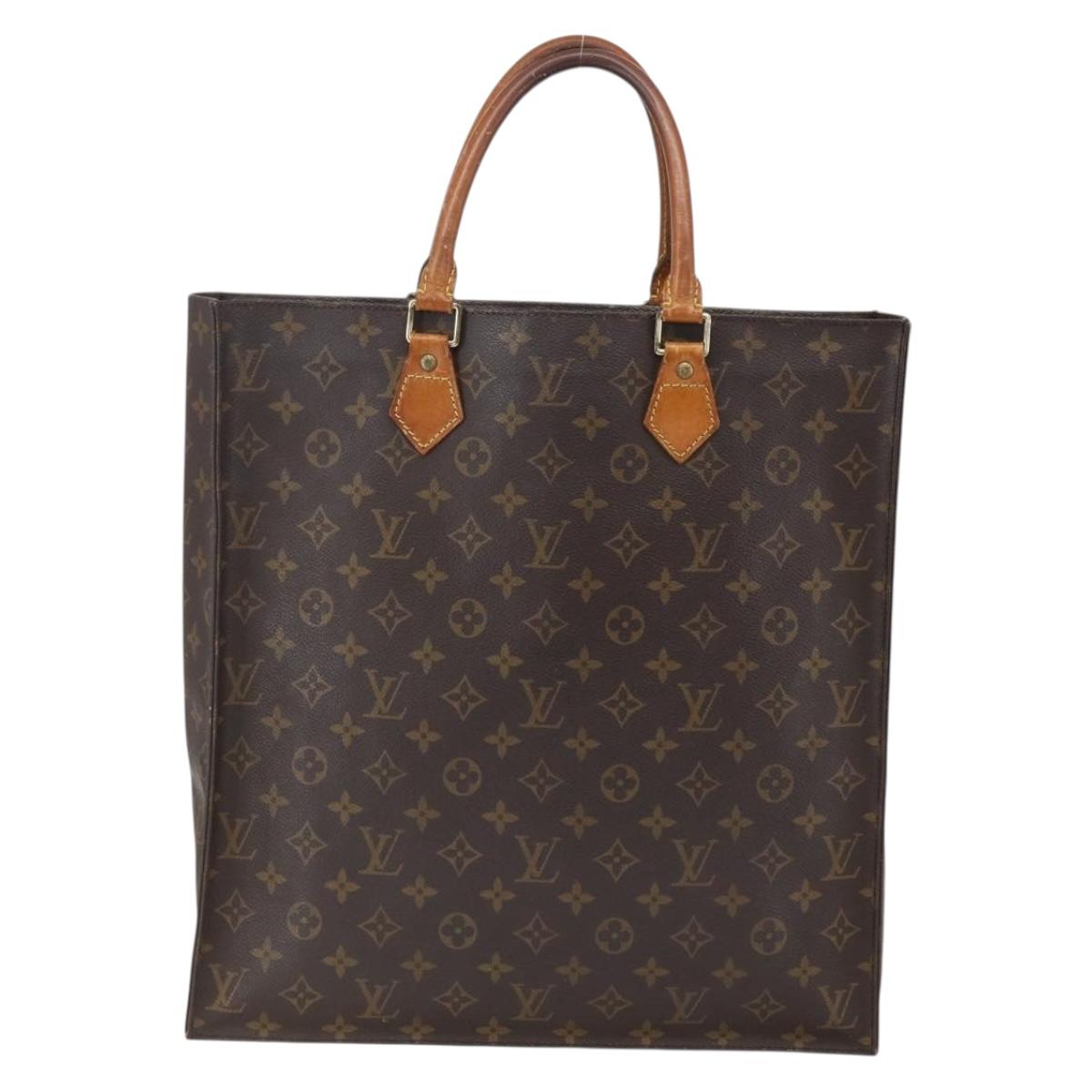 LOUIS VUITTON Monogram Sac Plat Hand Bag M51140 LV Auth 157326