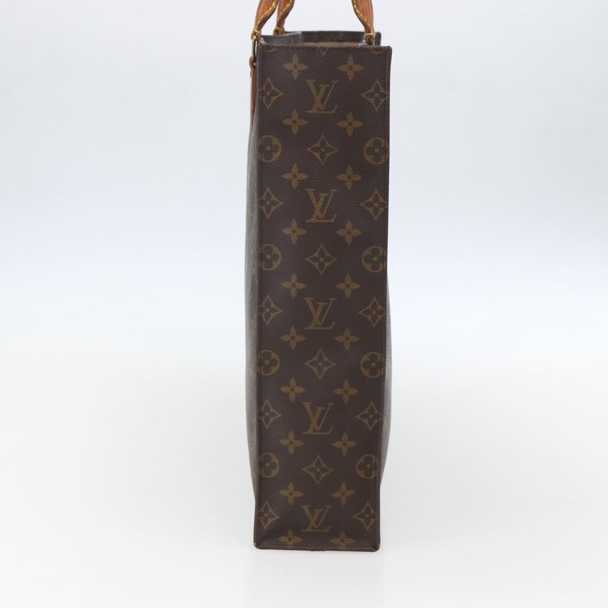 LOUIS VUITTON Monogram Sac Plat Hand Bag M51140 LV Auth 157326