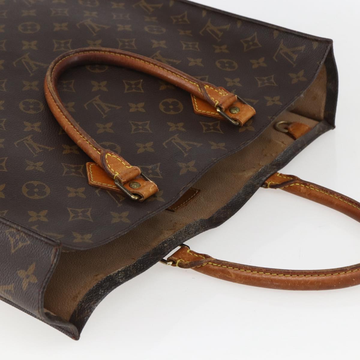 LOUIS VUITTON Monogram Sac Plat Hand Bag M51140 LV Auth 157326