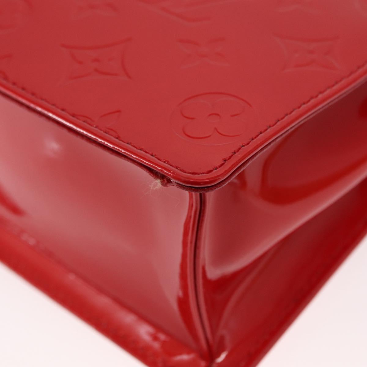 LOUIS VUITTON Monogram Vernis Spring Street Hand Bag Red M91135 Auth 157329SAV