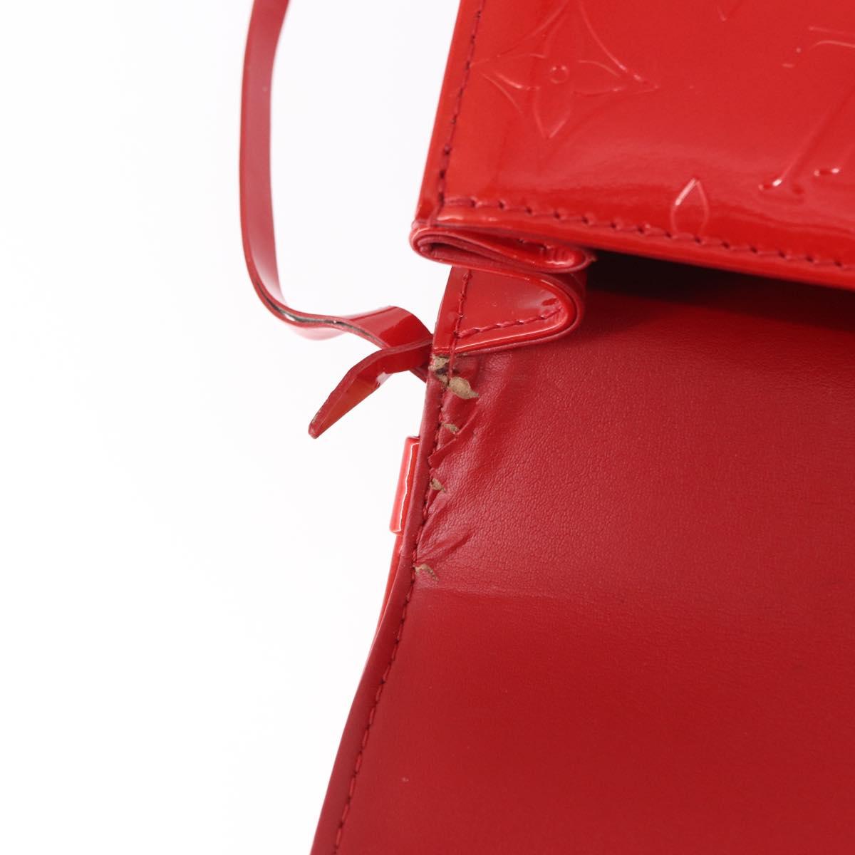LOUIS VUITTON Monogram Vernis Spring Street Hand Bag Red M91135 Auth 157329SAV