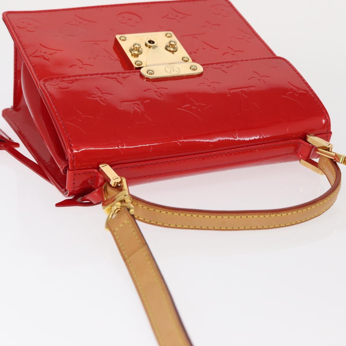 LOUIS VUITTON Monogram Vernis Spring Street Hand Bag Red M91135 Auth 157329SAV