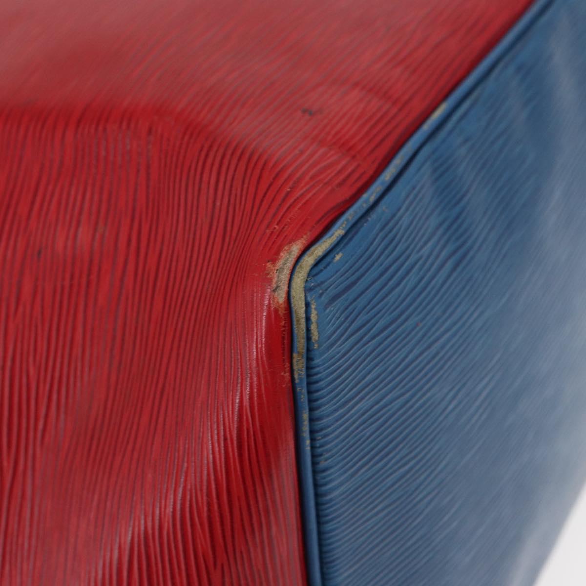 LOUIS VUITTON Epi Petit Noe Bag Tricolor Green Red blue M44147 LV Auth 157332