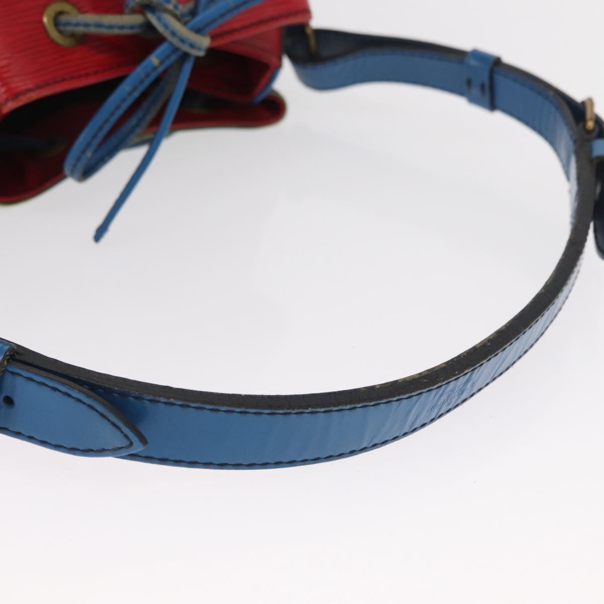 LOUIS VUITTON Epi Petit Noe Bag Tricolor Green Red blue M44147 LV Auth 157332