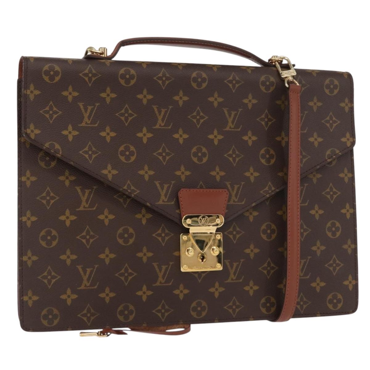 LOUIS VUITTON Monogram Porte Documents Bandouliere Bag M53338 LV Auth 157333