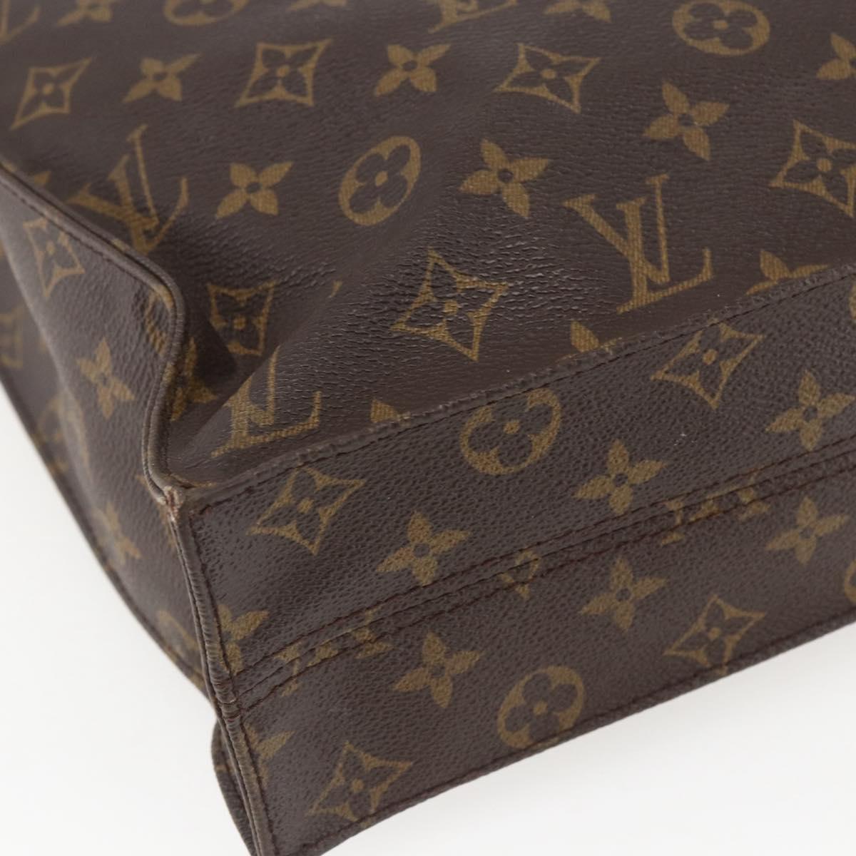 LOUIS VUITTON Monogram Sac Plat Hand Bag M51140 LV Auth 157365