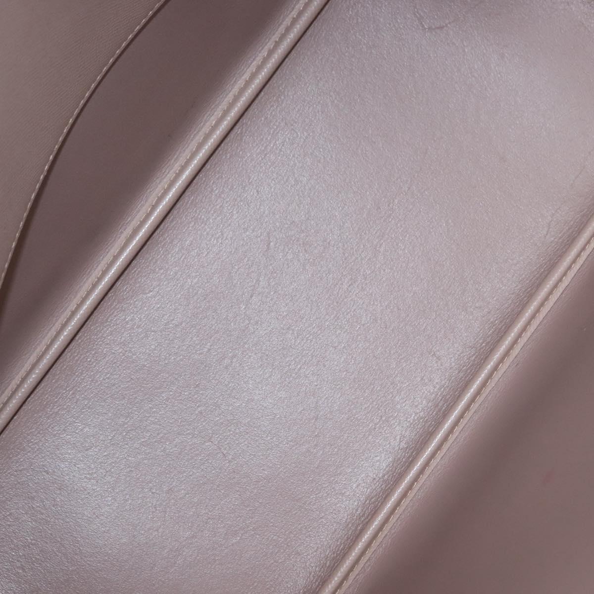 Salvatore Ferragamo Vala Tote Bag Leather Gold Pink Beige Auth 157381