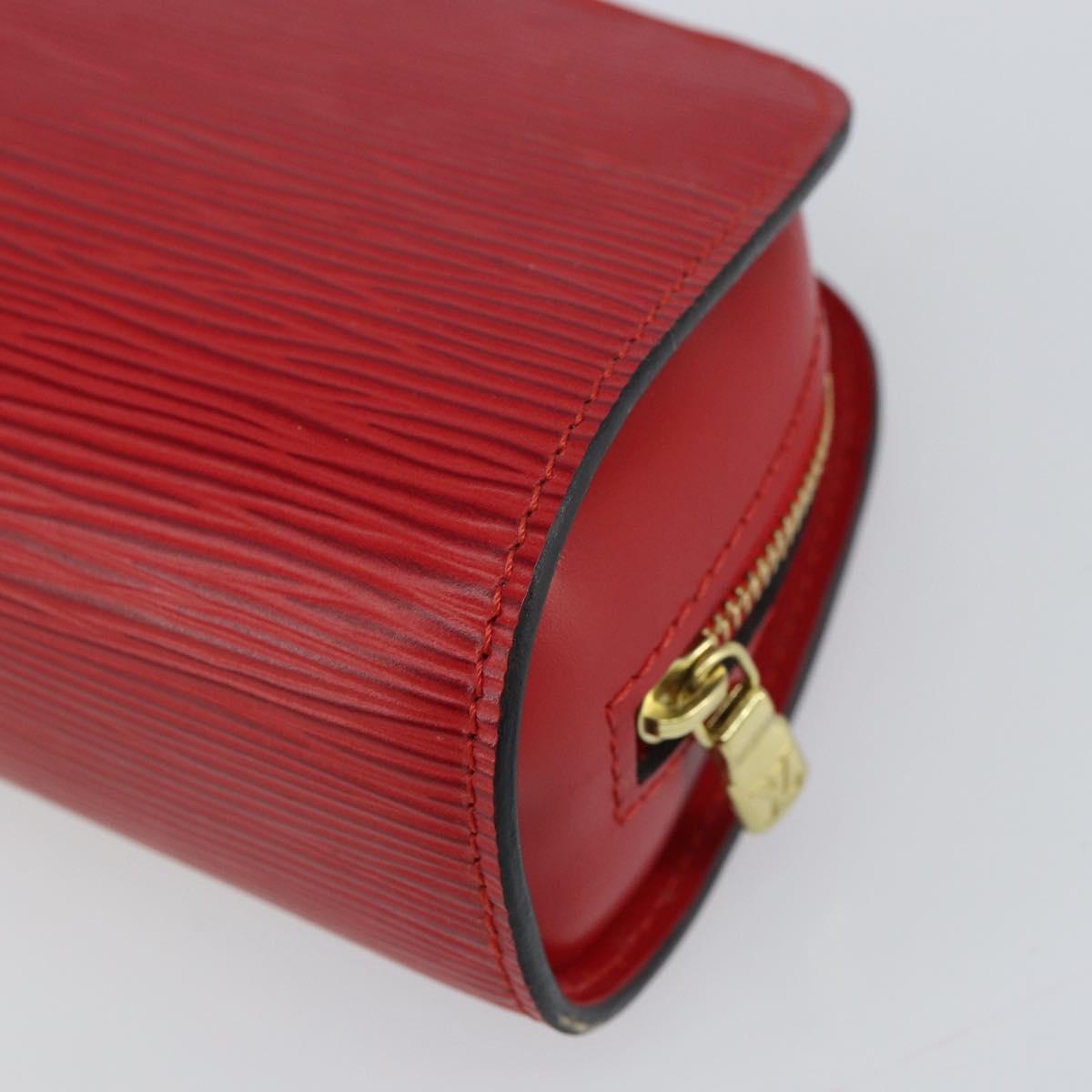 LOUIS VUITTON Epi Dauphine PM Pouch Castilian Red M48447 LV Auth 157386