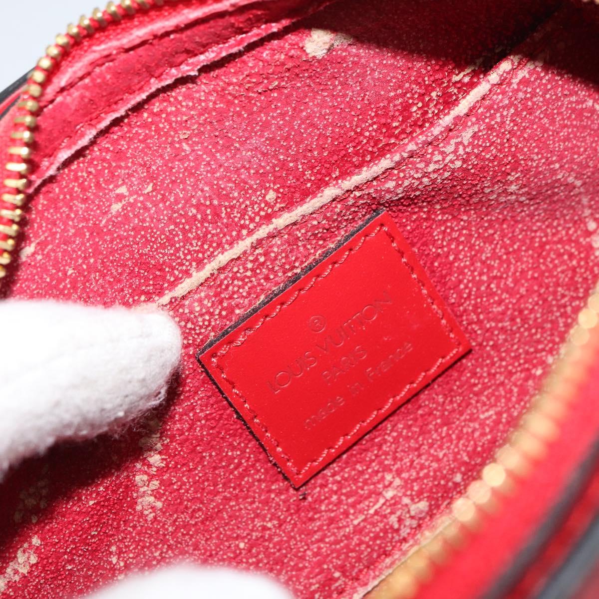 LOUIS VUITTON Epi Dauphine PM Pouch Castilian Red M48447 LV Auth 157386