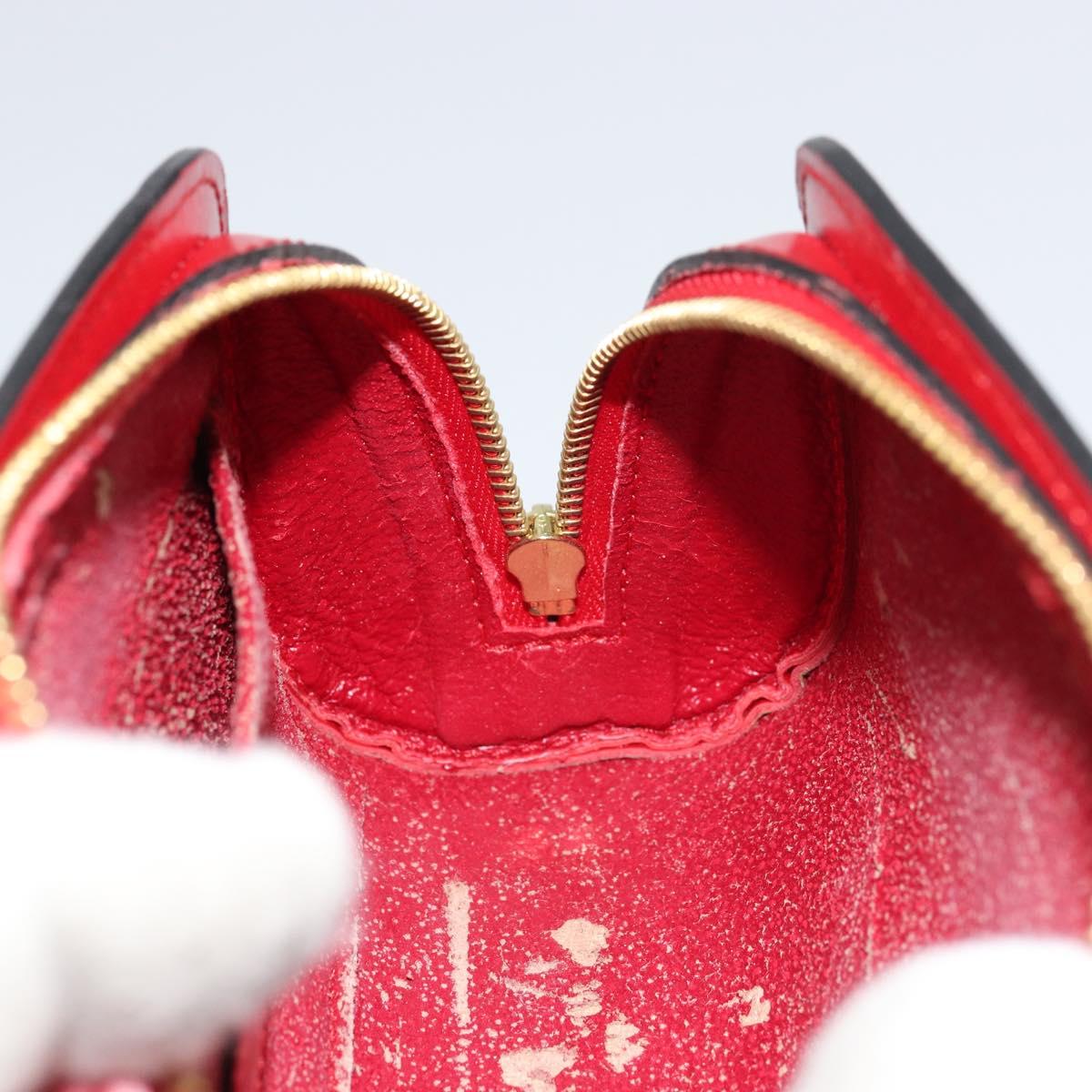 LOUIS VUITTON Epi Dauphine PM Pouch Castilian Red M48447 LV Auth 157386