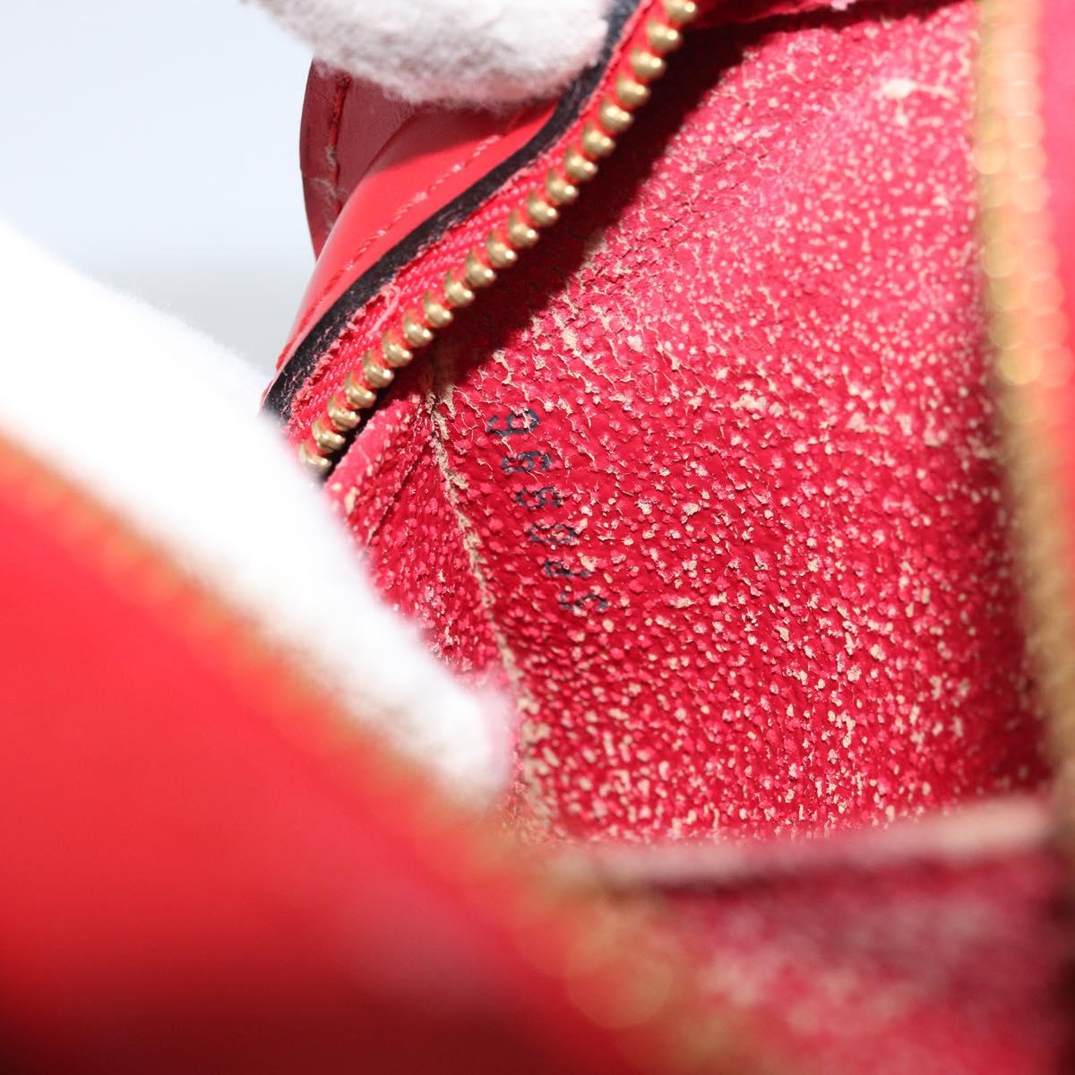 LOUIS VUITTON Epi Dauphine PM Pouch Castilian Red M48447 LV Auth 157386