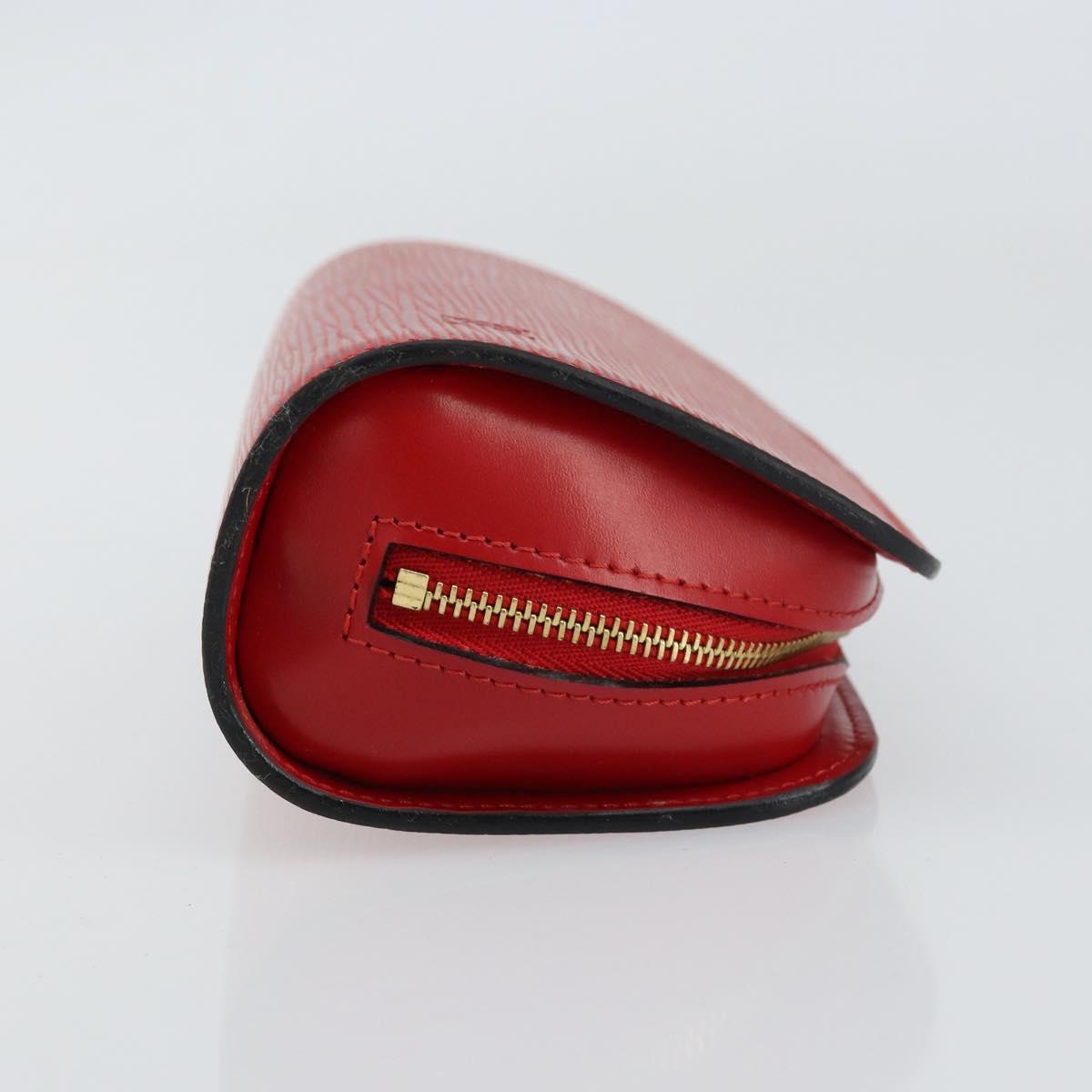 LOUIS VUITTON Epi Dauphine PM Pouch Castilian Red M48447 LV Auth 157386