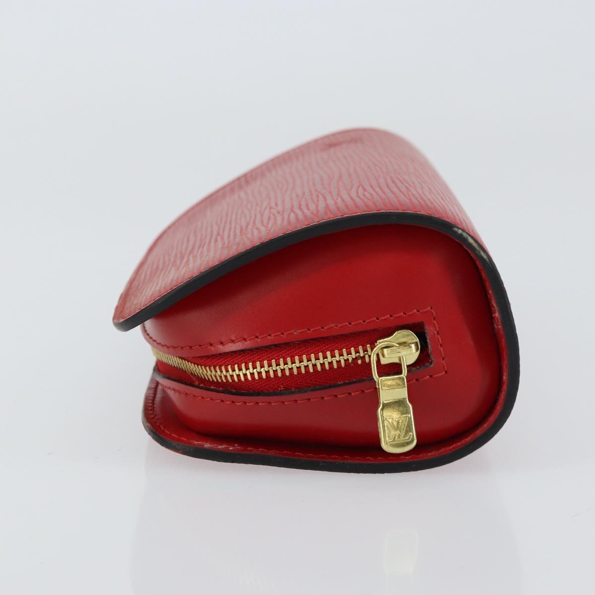 LOUIS VUITTON Epi Dauphine PM Pouch Castilian Red M48447 LV Auth 157386