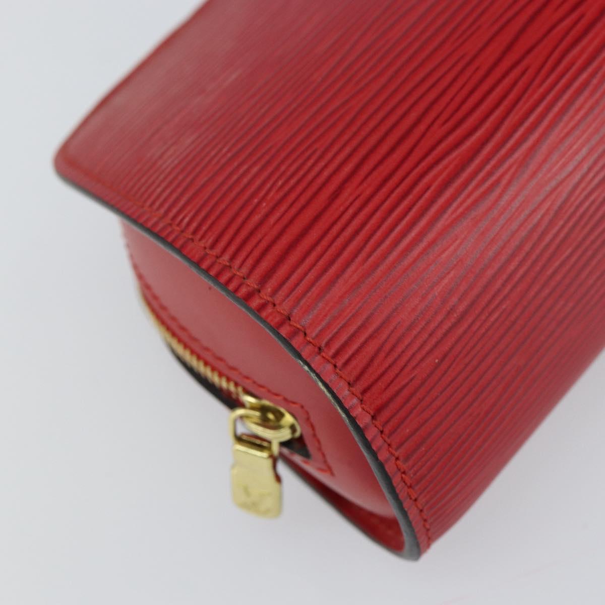 LOUIS VUITTON Epi Dauphine PM Pouch Castilian Red M48447 LV Auth 157386